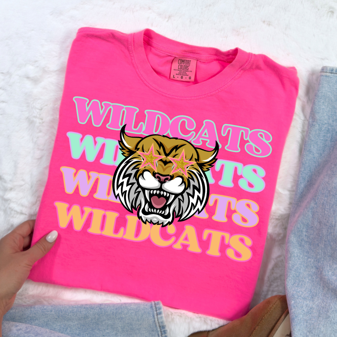 Preppy + Pink Wildcats Top