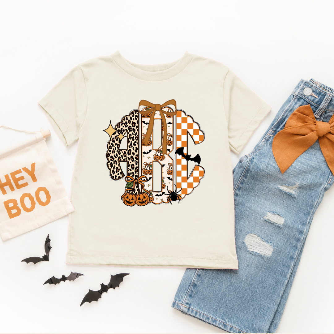Preppy Halloween Monogram Top