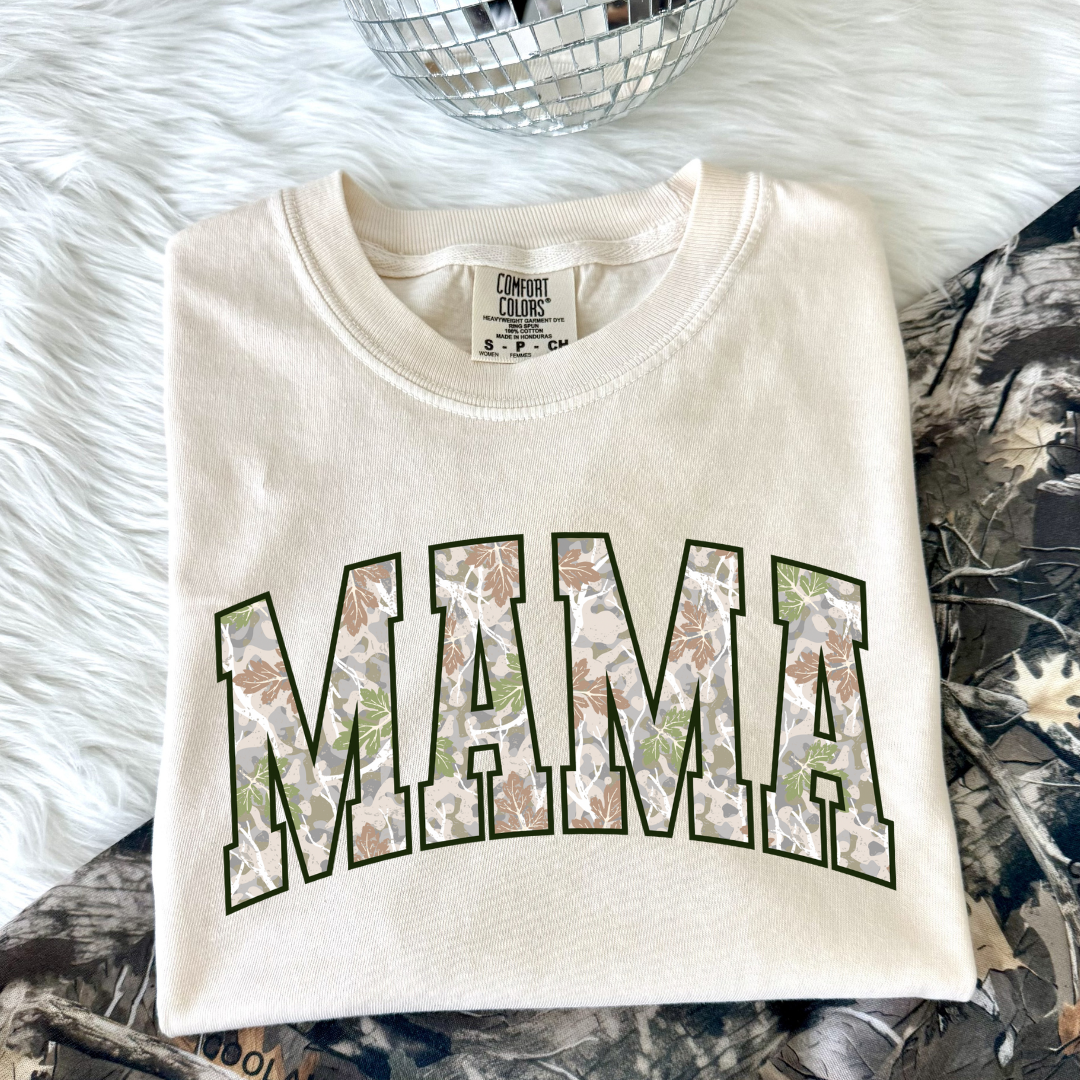 White Camo. Mama Top